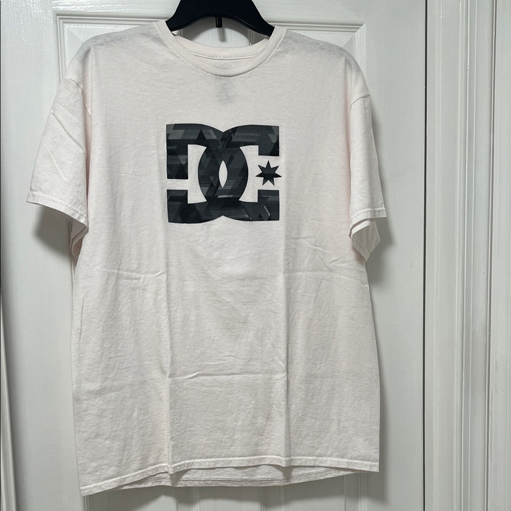 DC White and Gray Short Sleeve Tee